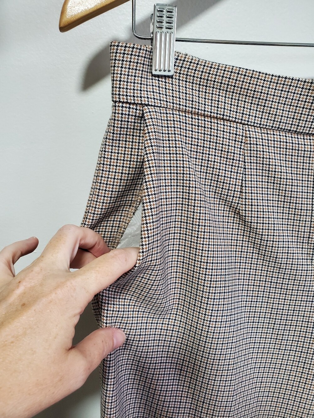 BABATON Conan 25" Cropped Pleated Dress Pants Houndstooth Sz 8 Pull-On Straight - Picture 3 of 13